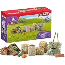 Schleich Horse Club 14pc. Toy Feed and Accessory Set for Horses and Animals - Detailed Hay, Straw, and Carrot Horse Feed, for Education and Imaginative Play for Girls and Boys, Gift for Kids Ages 5+