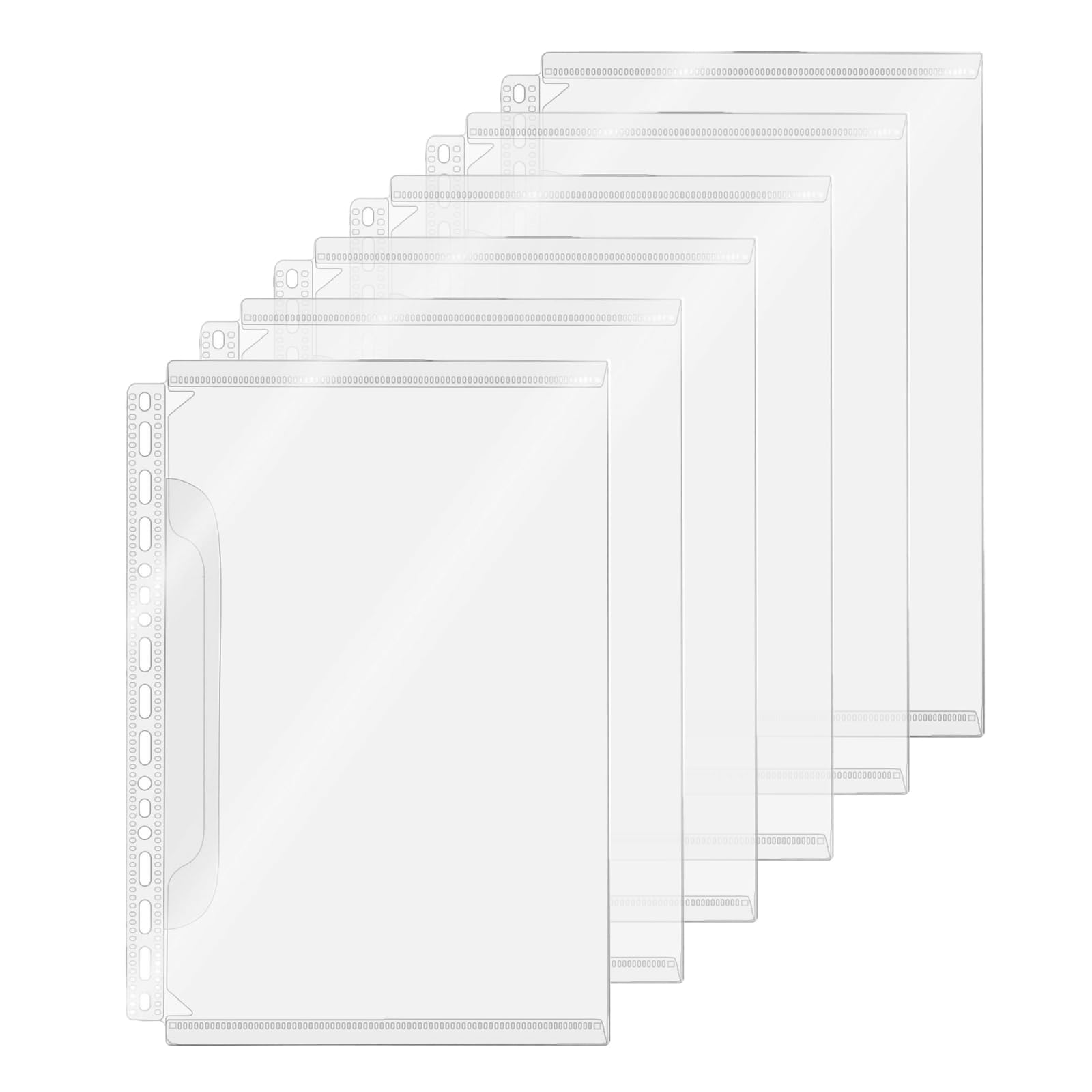 Mogoostry B5 Sheet Protectors 17 Hole Pocket Binder Sleeves with Side Flap Loose Leaf Inserts Folder Filing Bags for 9 26 Ring Binder