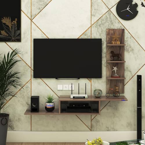 Image of Thomas Engineered Wooden TV Unit /TV Stand /Wall Mounted TV Unit /TV Cabinet /TV Entertainment Unit (CoachWood) - Ideal for Upto 43 inch(D.I.Y)
