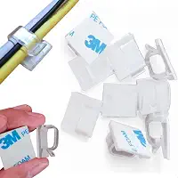 Organizador de Cabos e Fios Kit com 20 Peças Unidades Clipes 13 mm Autoadesivos Fita 3M Premium Passa fio Abraçadeira Organizadores Adesivo Clips Fixador Fixação Presilha Autocolantes