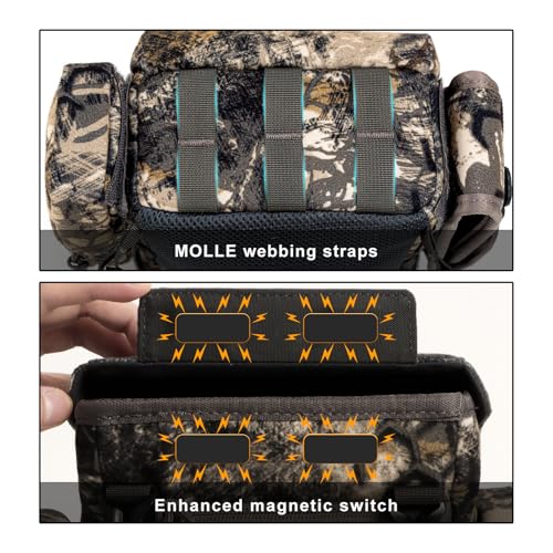 Image of MOXULE Binocular Harness Chest Pack: Waterproof Bino Case with Rangefinder Pocket for Birdwatching and Hiking- BINO R2 Pro