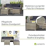 ArtLife Polyrattan Lounge Punta Cana M für 3-4 Personen mit Tisch in grau-meliert mit Bezügen in Dunkelgrau - 4