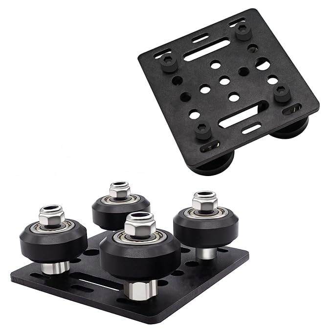 SimplexProfilo 2020 v Slot Gantry Plate for 2020 Aluminum Profile in Assembled Condition, one mounting Plate with Four Wheels, Eccentric Nuts-image-49