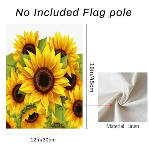 Bandera de jardín de girasol de 12x18 pulgadas de doble cara para decoración exterior 4