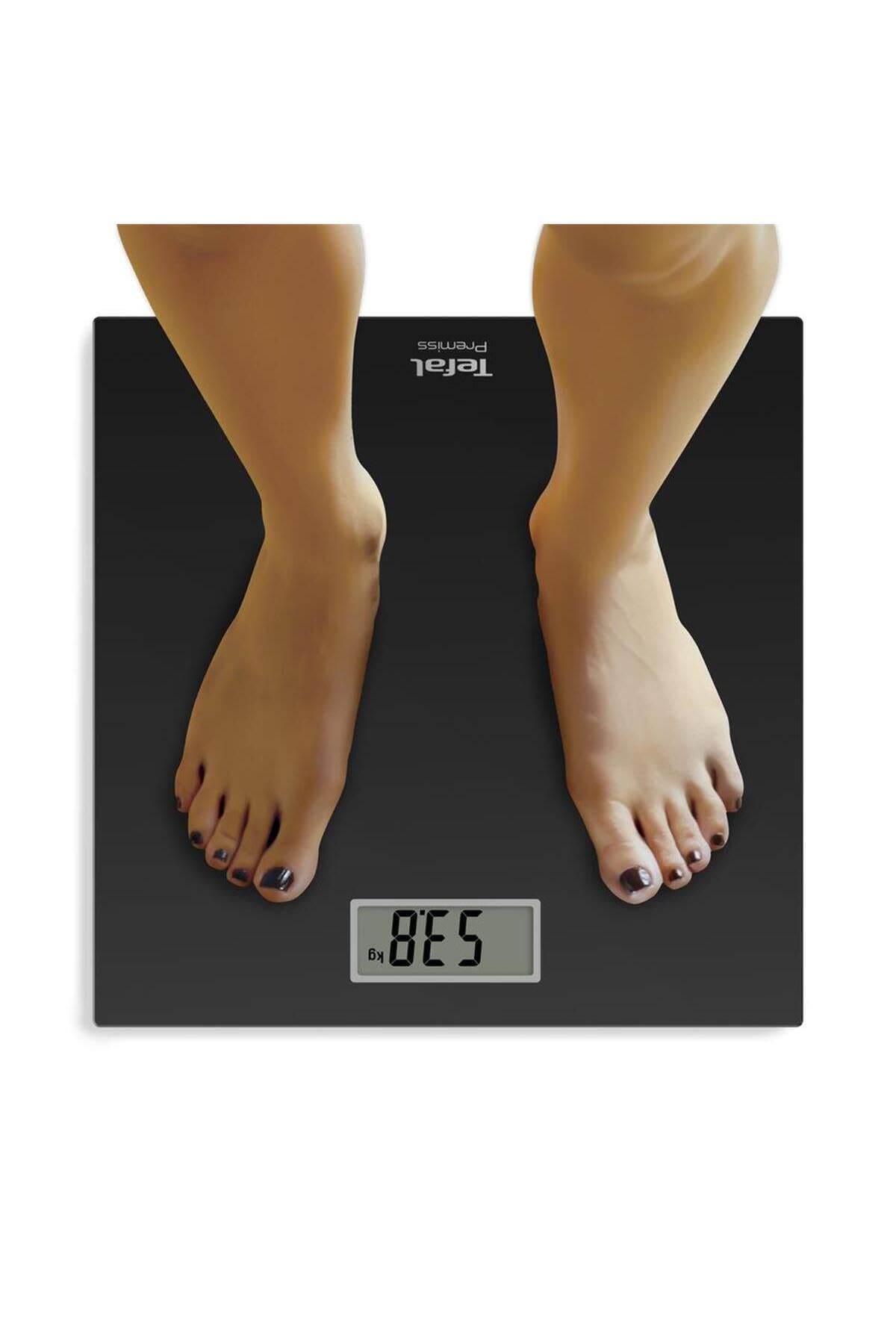 Tefal Premiss PP1400 balance, Affichage facile à lire, Plateau spacieux, Jusqu'à 150 kg, Mise en marche et arrêt automatique, Noir