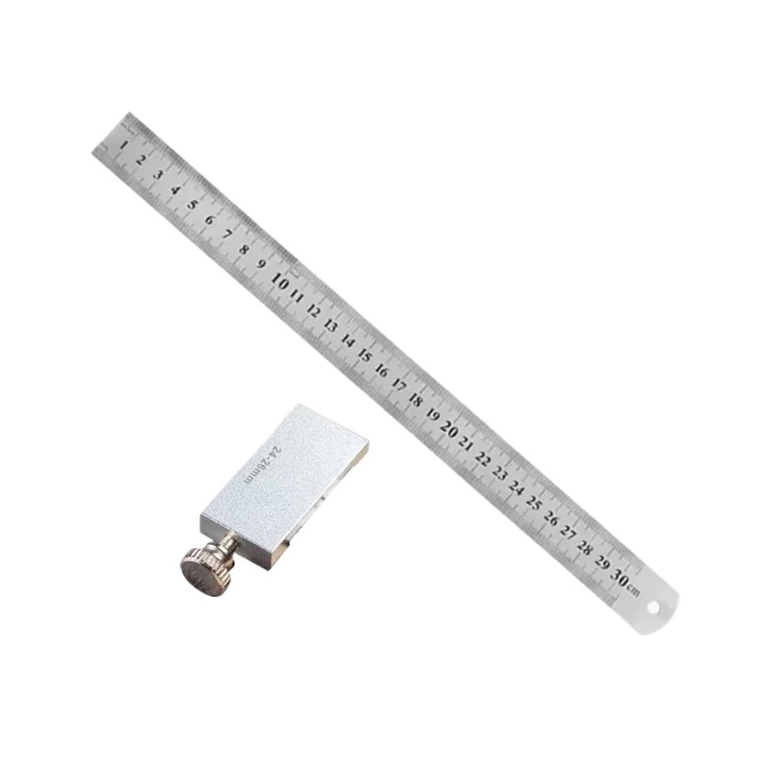 Scribe Steel Ruler Positioning Limit, 15/20/30/40cm Aluminum Marking Ruler Stops Fences With Sliding Stop Woodworking Gauge(30cm)