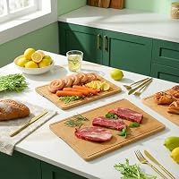 Zarler Bamboo Cutting Boards for Kitchen, 3 Piece Durable Wood Cutting Board with Juice Grooves and Handles, Wooden Chopping Board Set for Meal Prep, XL Size, Ideal Kitchen Gift — image 7