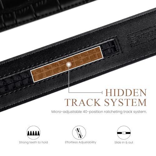 Image of Genuine Leather Belt for Men Formal & Casual Wear - Belts for Men Leather Original, Durable Buckle - Belt for Man - Gift for Husband, Father, Friend