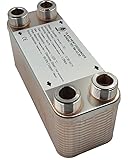 Edelstahl Wärmetauscher Plattenwärmetauscher NORDIC Ba-12-30, 65kW, 30 platten, 3/4”
