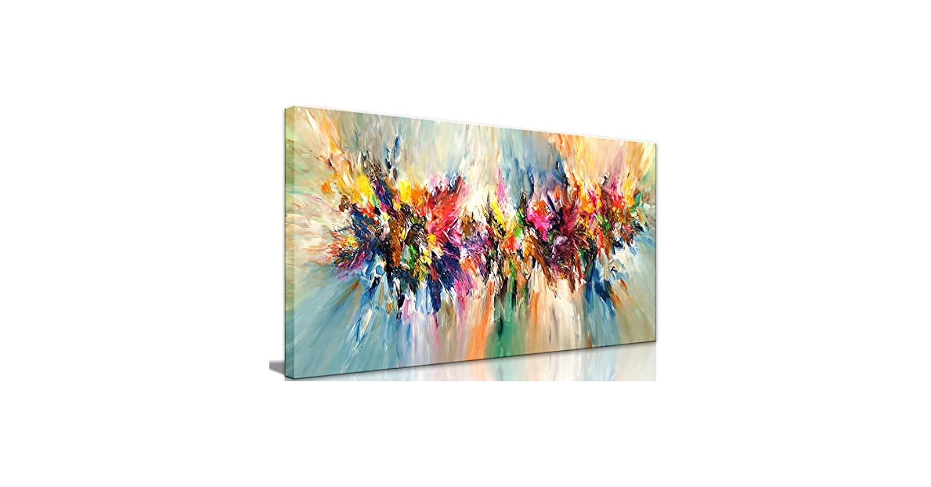 洋楽 Creative / Natural Amazon.com: Large Framed Abstract Colorful Canvas Wall Art