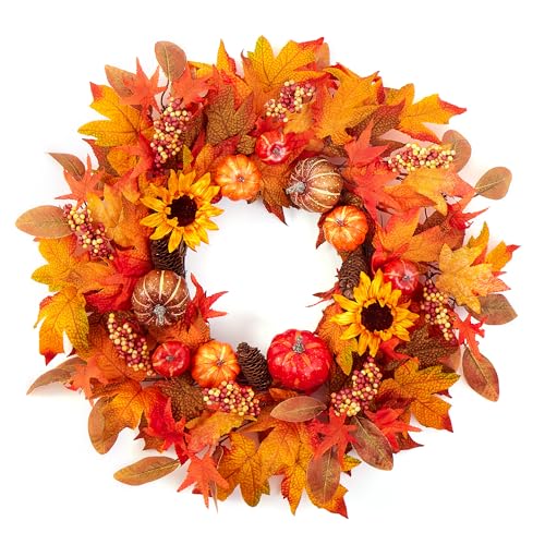 Fall Decorations for Home, Fall Autumn Thanksgiving Wreaths for Front Door