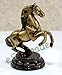 eSplanade Brass Standing Horse Rearing Horse Showpiece Centre Piece Figurine Sculpture - Decorative Items - Home Decor - Golden - 4.5