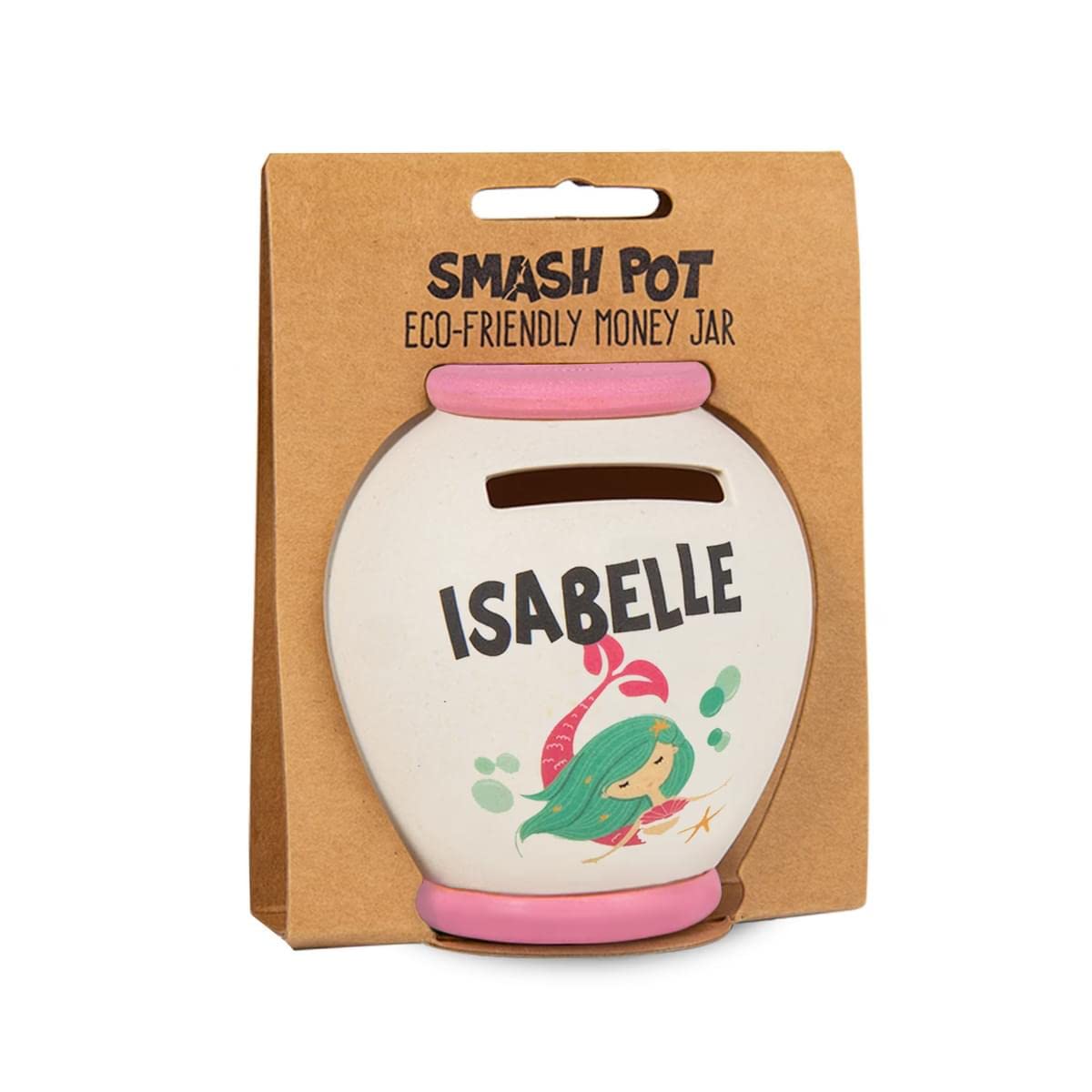 History & Heraldry Personalised Bamboo Smash Pot Money box (Isabelle)
