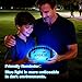 MYOKIA Light Up Football Birthday Gift for Kids & Teens 3-15+,RGB Rechargeable Waterproof Glow in The Dark Ball with Pump & USB Cable, Tri-Color (Red, Green, Blue), Size 6, Outdoor Night Games