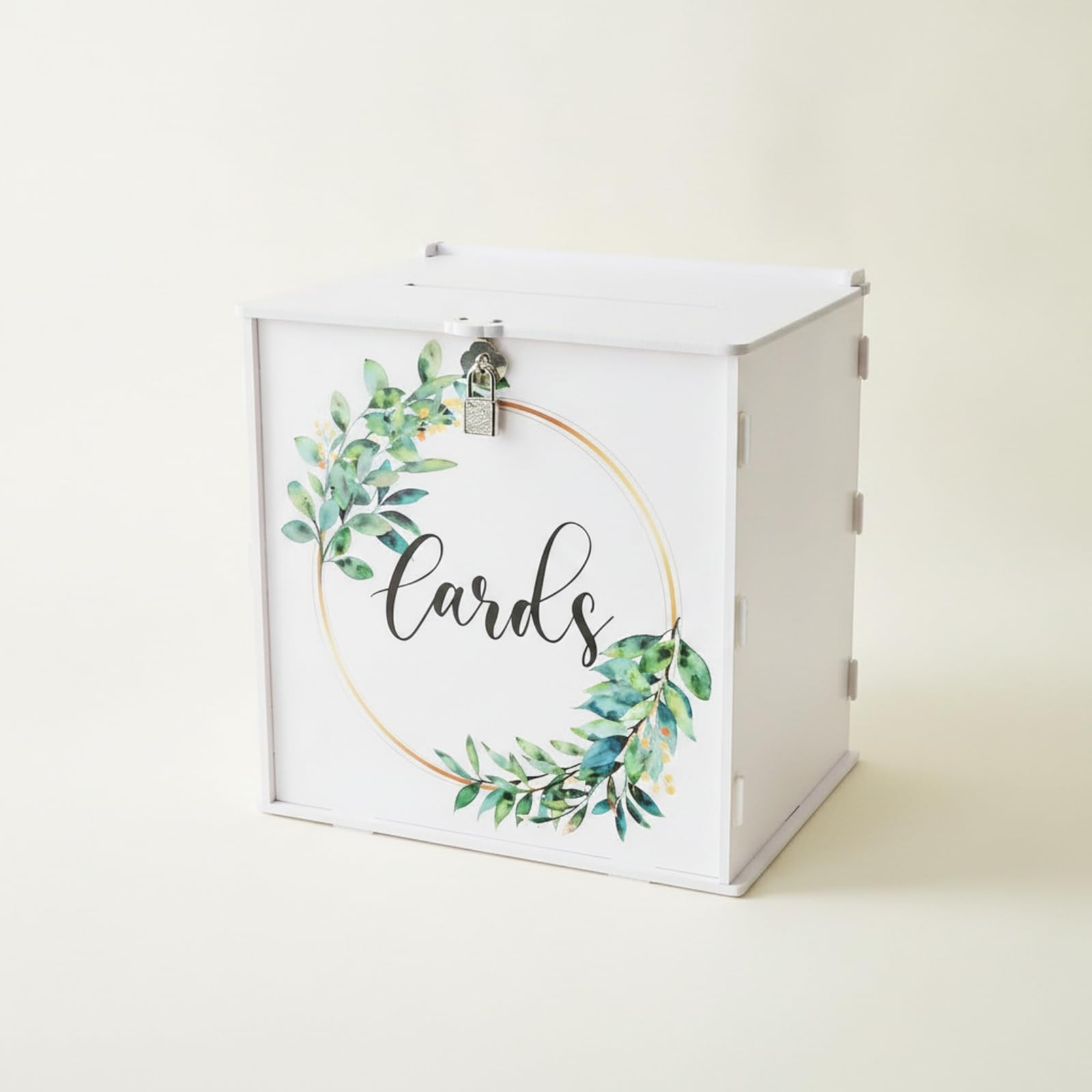 perfk Contenedor de Tarjetas de Boda Caja Centro de Mesa Buzón con Ranura Acrílico y Fácil de Montar Acabado Limpio Mantiene Sobres, Caja De Tarjetas De Boda KP1-Pequeña