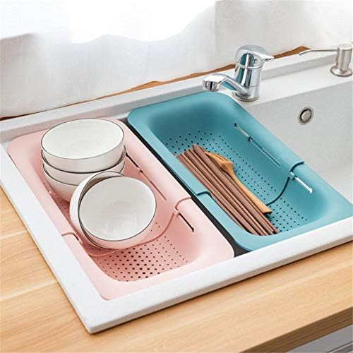 yingmu Sink,Kitchen Sink Drainer Drying Rack Over Collapsible Colander Drain-Basket Removable Cutlery Holder,Glass Holder,Draining In Sink,Plate Fruits And Vegetables Drain Basket For Kitchen