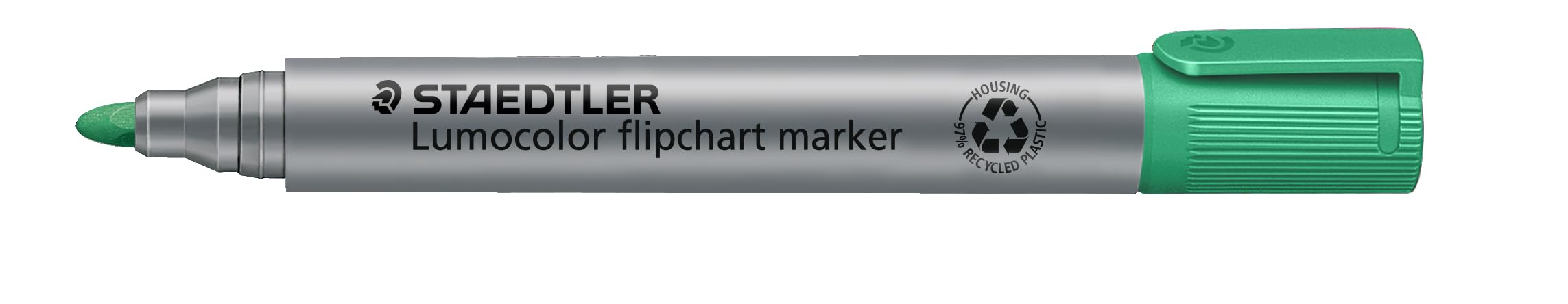 Staedtler Lumocolor Flipchart Marker 356-5 Bullet Tip - Green (Pack of 10)