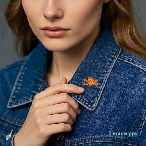 Image of Enamel Pin,Cute Cartoon Octopus Lapel Pin,Novelty Marine Life Brooch,Gift For Teens Students Seafood Lovers Friends,DIY Decor,Denim Jacket Canvas Bag Backpack Shirt Hat Accessory