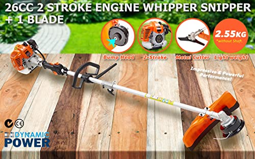Dynamic Power 26c 2-Stroke Gas Powered Weed Eater/Edger/Whipper Snipper with 1 Cutting Path & Heavy-Duty Steel Blade – Professional Lightweight Design - Image 3