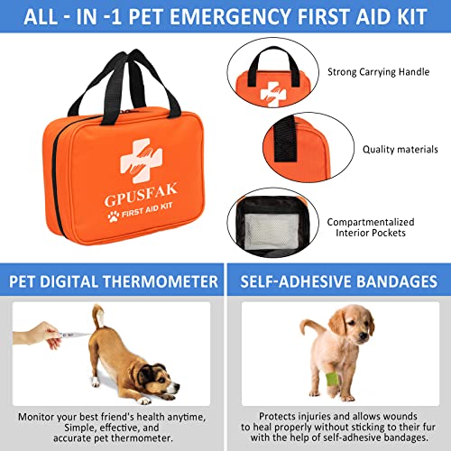 Pet First Aid Kit for Dogs and Cats – Pet Emergency Kit for Camping Hiking Traveling Hunting and Sports Pet First Aid Kit for Dogs and Cats – Pet Emergency Kit for Camping Hiking Traveling Hunting and Sports