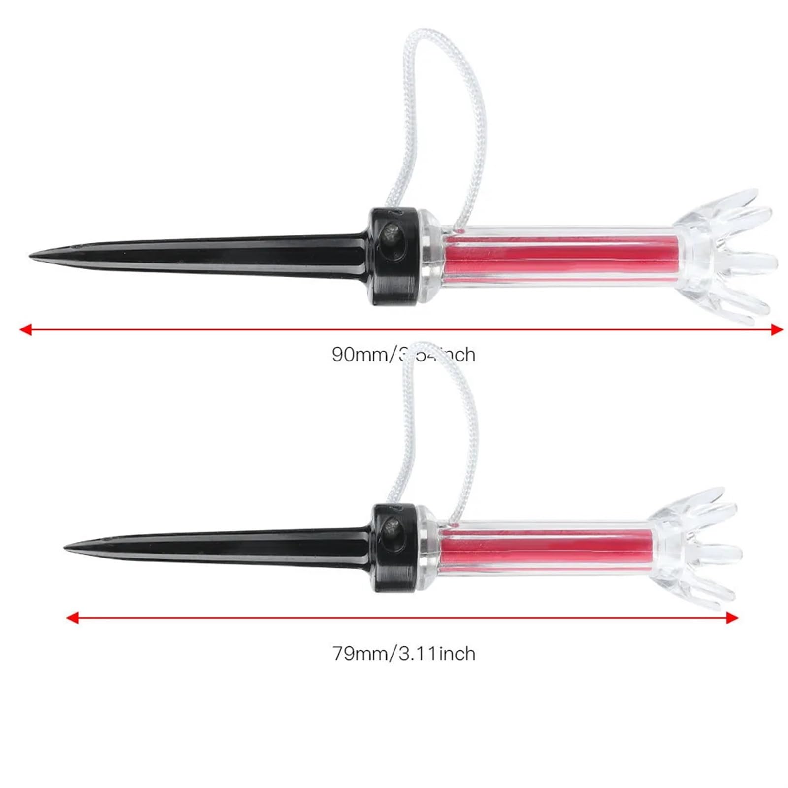 Golf Tee 79mm/90mm 5 stücke Golf Tees Kunststoff Step Down Golf Ball Tee-Halter Golf Training Praxis Tees FüR Einen Idealen Abschlag