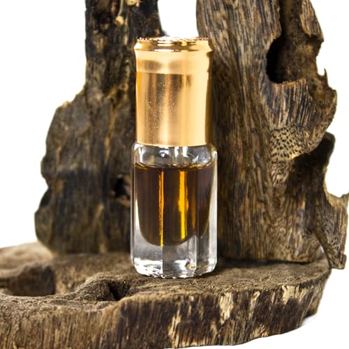 Ercao Authentic Pure Oud Essential Oil - New Agarwood Oil Scent from China - 2g - for Perfume Blending Essential Oil Diffusers DIY Scented Candles (Green-kynam agarwood)