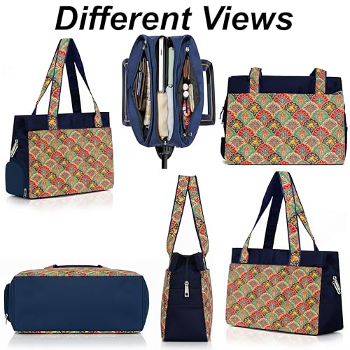 Image of Printed Handbag for Women | Office Bag | Stylish Bag for Office Use | Nylon Large Shoulder Bag 20 Liter | Stylish Tote for Office Use | Purse for Women | Vegan Handbag | Daily & Travel Use