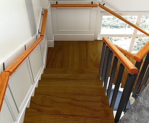 Kit complet de rampe d'escalier en bois mural avec support de fixation