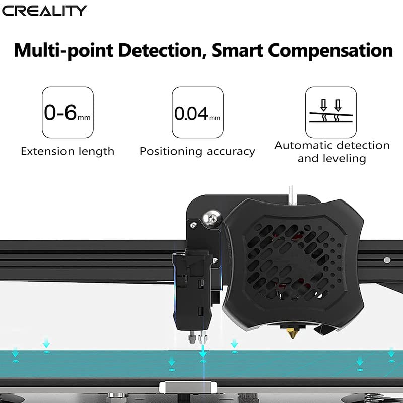 Creality CR Touch Auto Bed Leveling Sensor Kit for Ender3 V2/Ender3/Ender3 Pro/Ender3 Max/Ender5/Ender5Pro/CR-10 with 32 Bit V4.2.2/V4.2.7 Mainboard 3D Printer,More Stable and Durable with Metal Probe