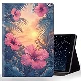 CMZLFHKO Tablet Case for iPad 11th A16 2025 (11 Inch)/10th Generation 2022 (10.9 Inch),Shockproof Protective Cover with Stand,Auto Wake/Sleep,Tropical Flower