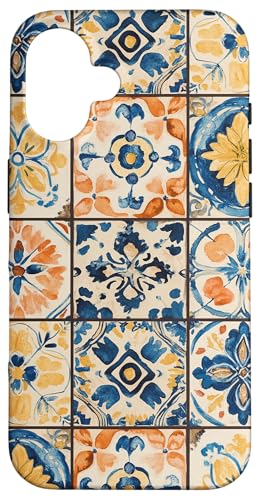 Moroccan Portuguese Mosaic Tile Pattern X}zP[X iPhone 16 p