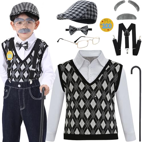 Disfraz Complete Old Man para Niños 8-10 Años