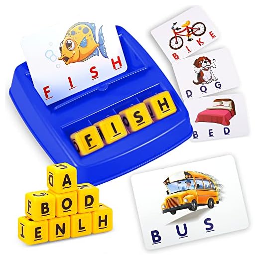 Fenikso Matching Letter Game, Alphabet Spelling & Reading Words, Objects & Color Recognition, Early Learning Educational Toy for Preschool & Kindergarten Kids Over 3-8 Years Old, Best Gifts