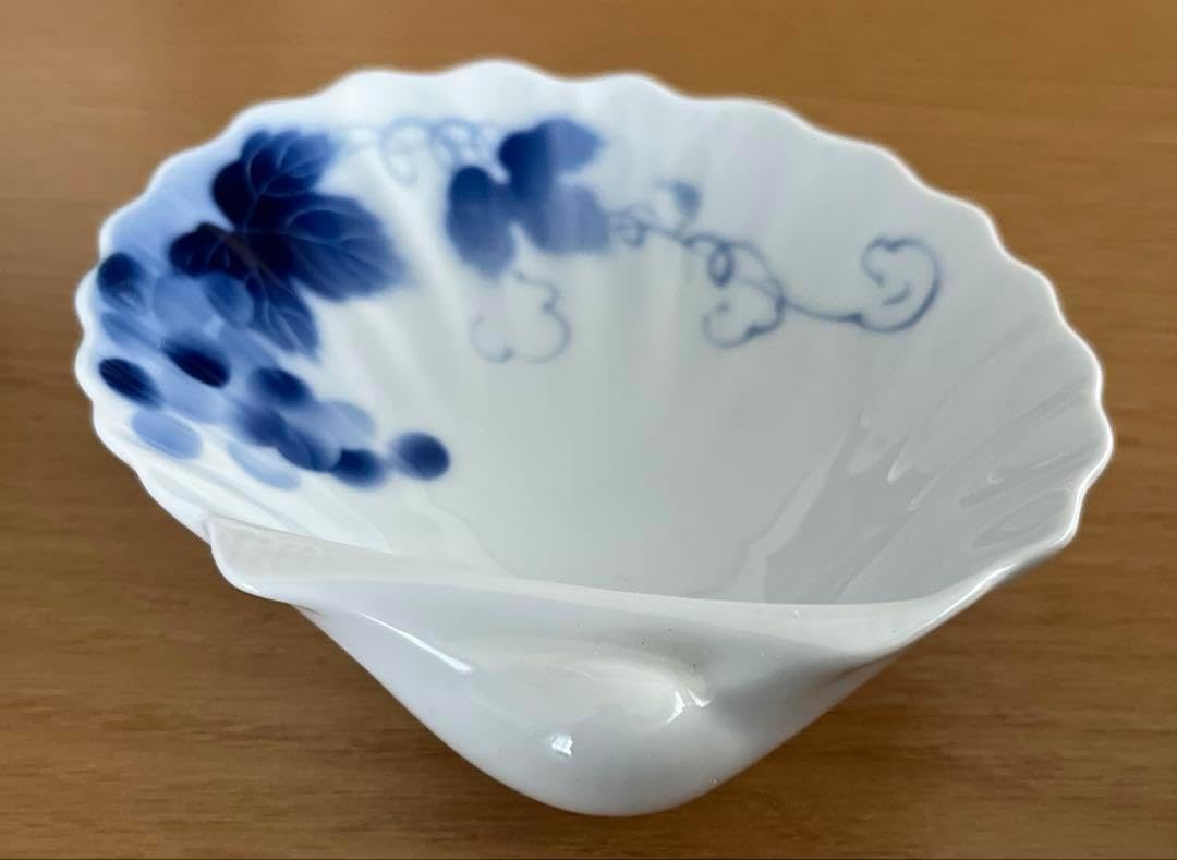 本日セール中【未使用品】深川製磁 ブルーワイナリー 貝型皿 4皿