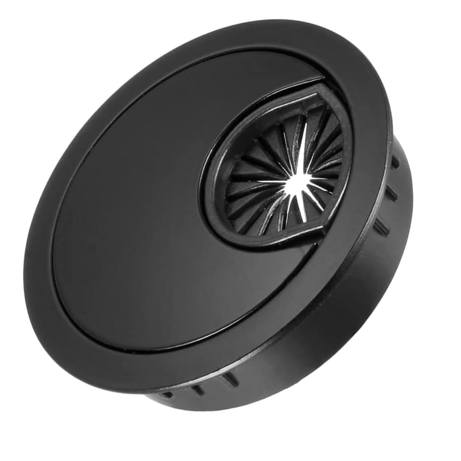 Prince Eleven Desk Grommet for Wire Organizer | Stainless Steel Desk Cord Cable Hole Cover | Computer Cable Manager, Metal Cover for Desk Wire Organization, PC Desk Cables Grommet for Office (Black)-image-30
