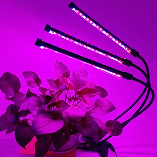 Lurrose Luz de cultivo de plantas, luz de LED para cultivo de plantas internas, espectro completo, 3