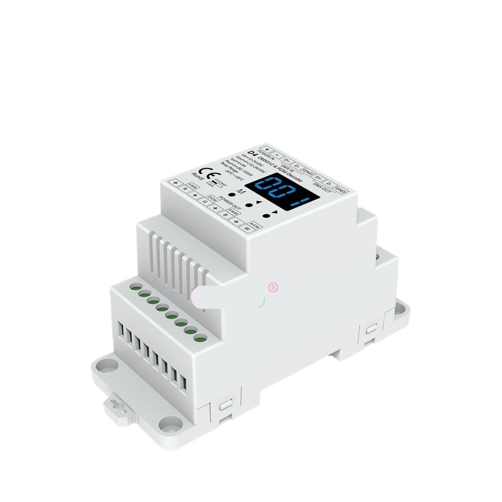 Décodeur DMX512 D4-L Din Rail 4 canaux pour ruban LED 12V 24V - 3