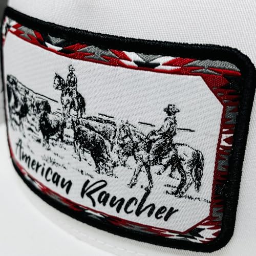 Image of Vexil American Rancher Adjustable Snapback Western Lifestyle Rodeo Southwest Inspired Meshback Hat