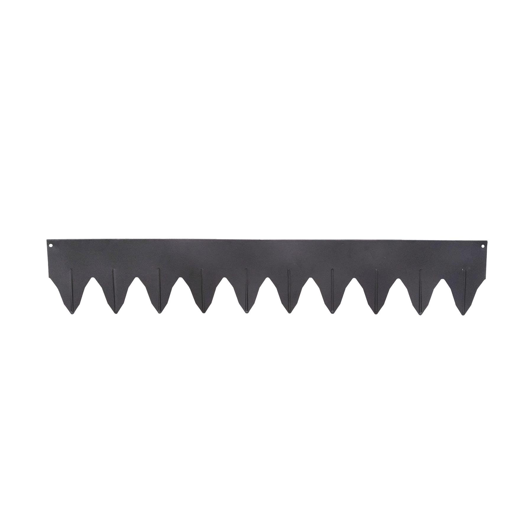 Straight Edge Metal Landscape Edging Border Black 100cm x 17cm for Creating Clean Lines Along Lawns Flower Beds and Garden Paths