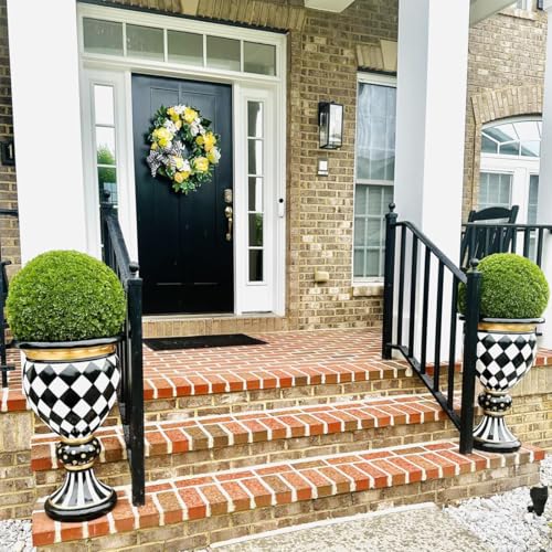3rd Street Inn Medium Cypress Topiary Ball - Artificial Plant Set - Indoor/Outdoor Wedding Party Decor - Faux Foliage Garden Sphere - Tree and Bush Substitute (11", 6 Pack) - Thumbnail 2