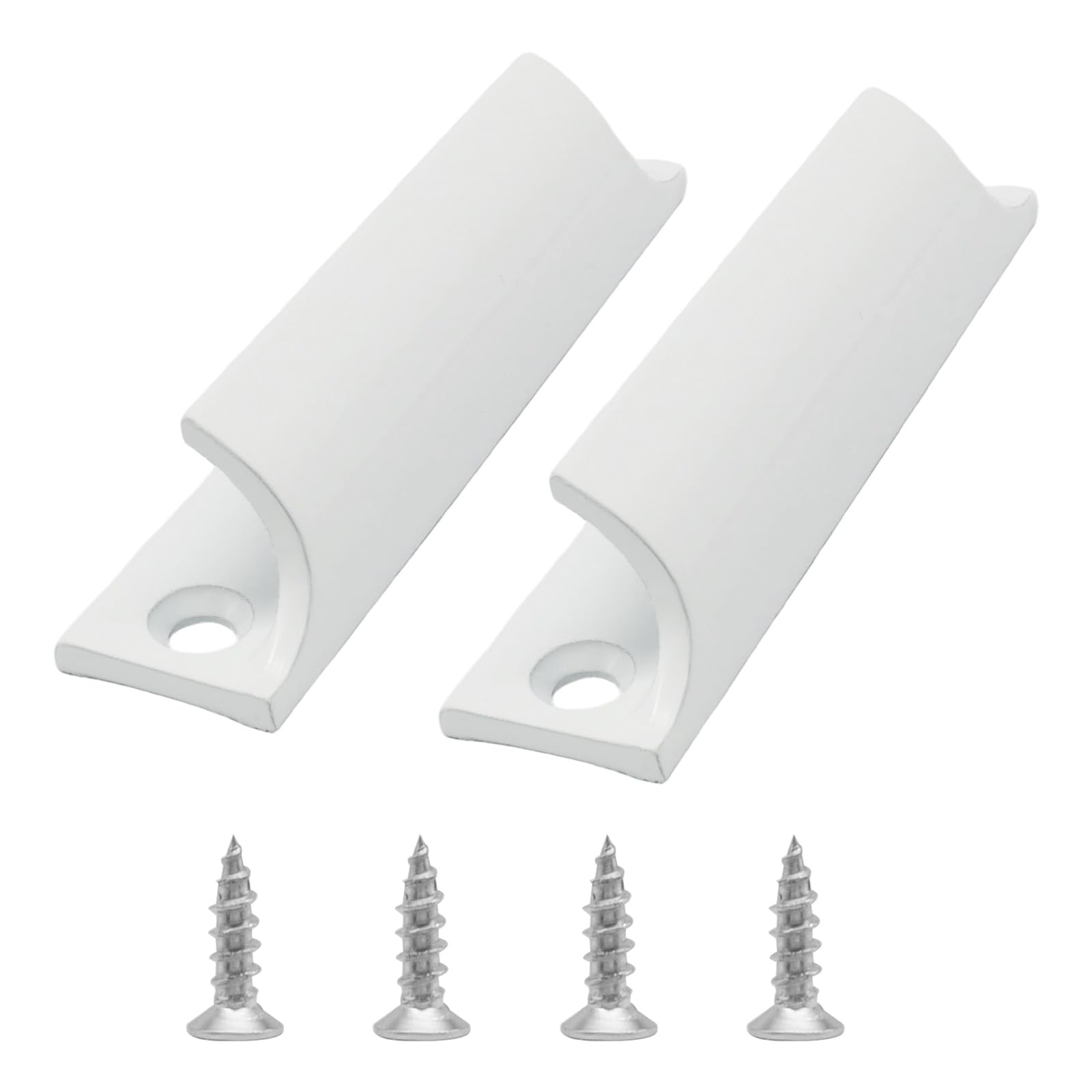 Bonsicoky Window Sash Lift Handle, White, 2 Pack, 3 Inch Hole Center