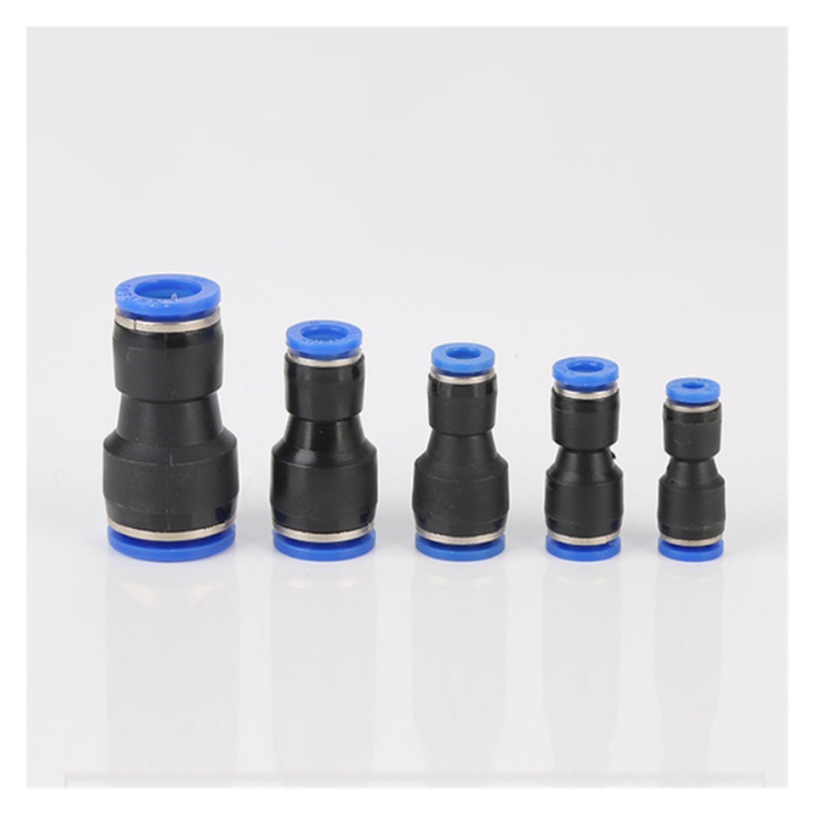 100 tubos neumáticos PG Air de 10 mm, 8 mm, 6 mm, 12 mm, 4 mm, diámetro exterior, accesorios de gas rectos, conectores rápidos de plástico (PG6-4)
