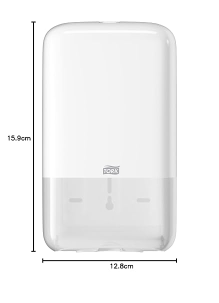 Tork Folded Toilet Paper Wall Mounted Dispenser White T3, Compact, Elevation Range, 556000