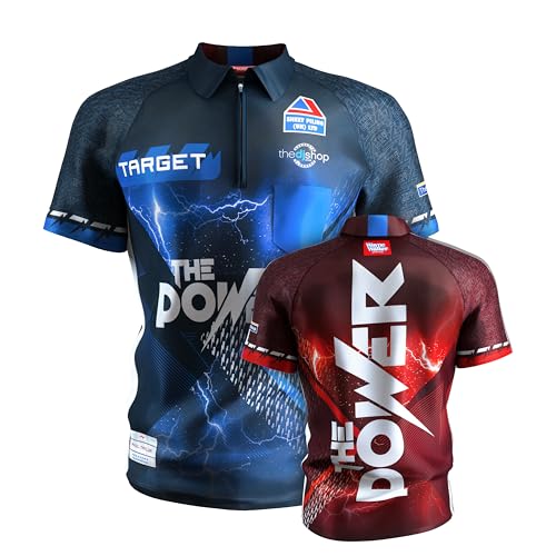 Target Darts Phil Taylor Dart Shirt 2025 Größe: M Herren Darts Weltmeisterschaft Shirt Coolplay kragenloses Dart-Top für Erwachsene Dartboards Top Männer The Power Player Edition T-Shirt