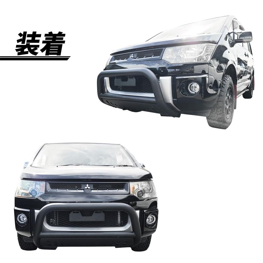 デリカd5 フロントバンパー　マットブラック Amazon | APJ製 デリカ D:5 D5 前期 専用 フロント グリルガード