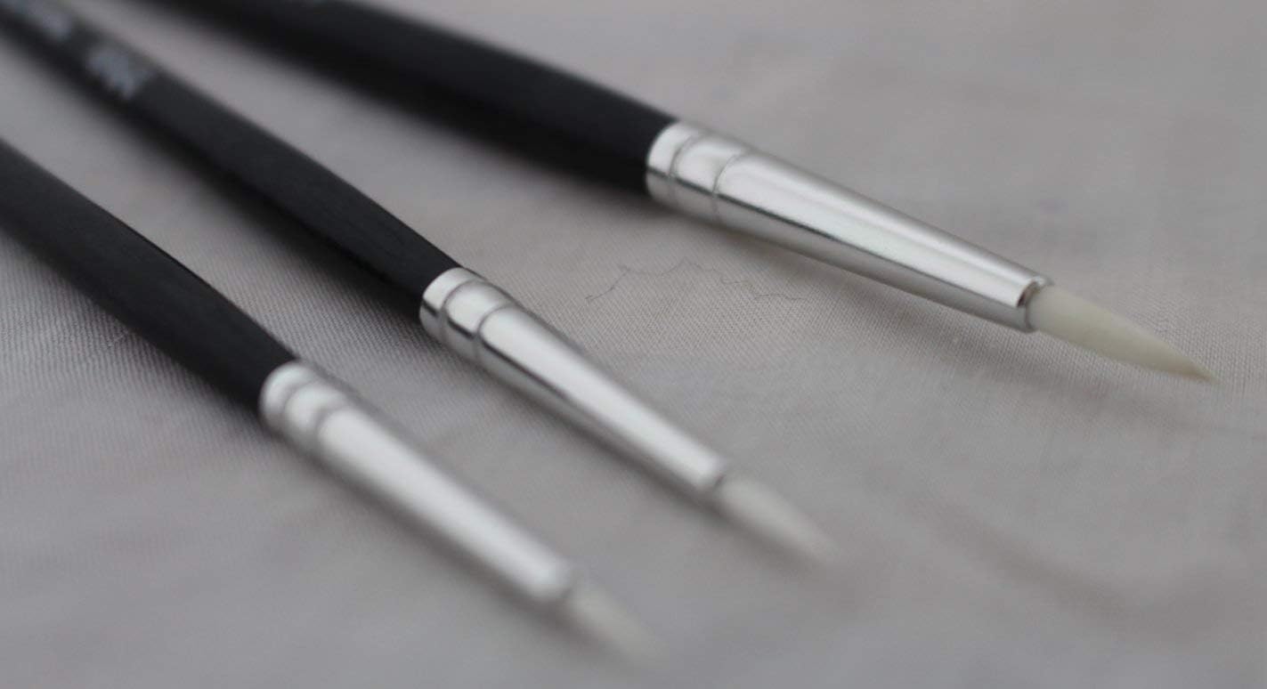 Frisk Set of Three Masking Fluid Brushes with 60ml Blue Masking Fluid