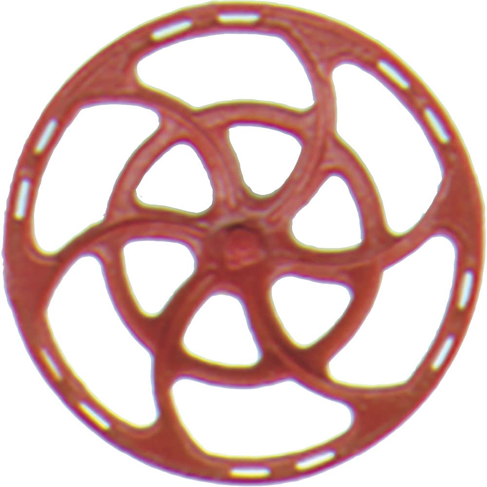 Kadee 2031 HO Scale Equipco Type Brake Wheels pkg(8) - Red Oxide