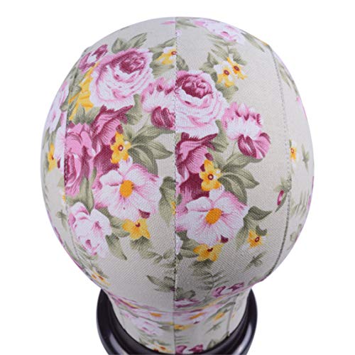 Tête de mannequin en toile rose 58,4 cm avec liège haute densité - 5