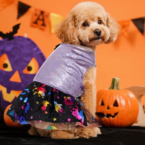 Disfraz Halloween para Perro Vestido Bruja Talla M miniatura 5