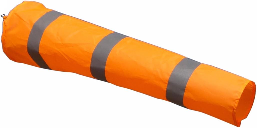 CrocSee Outdoor Orange Rip-Stop Windsock Wind Sock Windsocks with Reflective Belts Length(40")